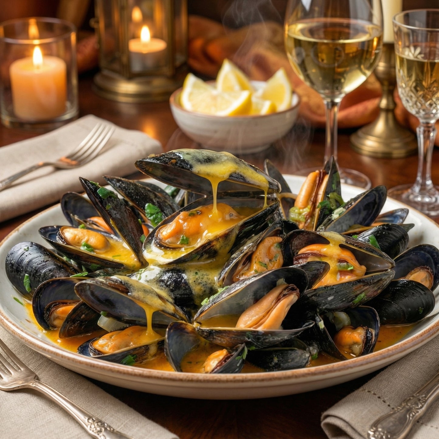Frozen Blue Mussels in Half Shell – All-Natural, Rope-Cultured & Ocean-Fresh