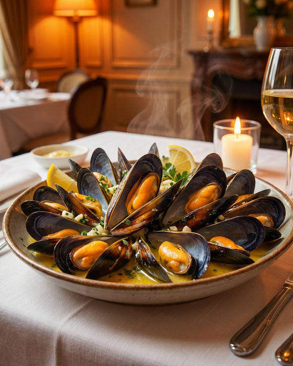 Frozen Blue Mussels in Half Shell – All-Natural, Rope-Cultured & Ocean-Fresh